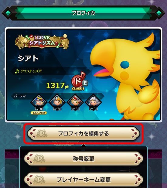 プロフィカの編集