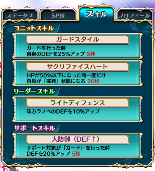 シャルロット・ダルタニアン　SKILL詳細画像