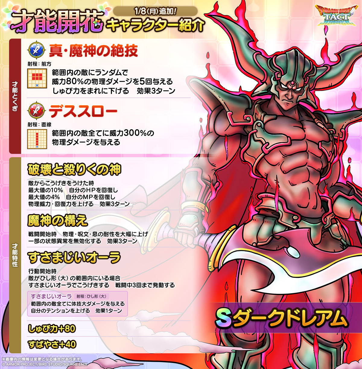 ダークドレアム才能開花紹介