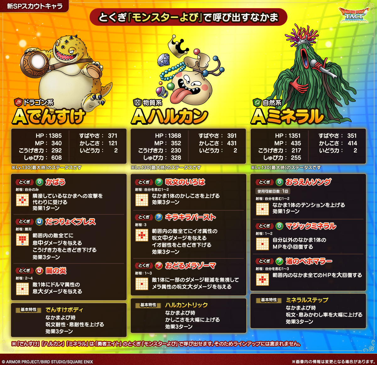 なかまよびキャラ紹介
