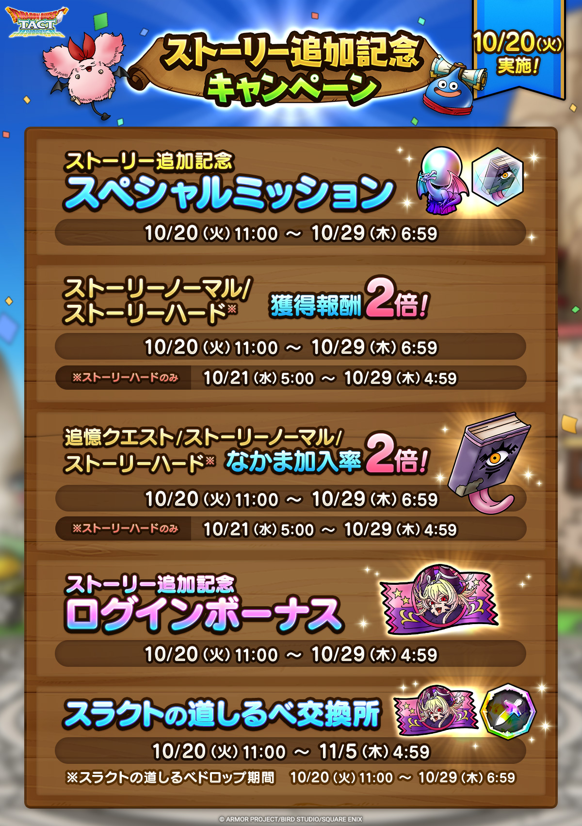 ストーリー追加記念キャンペーン一覧
