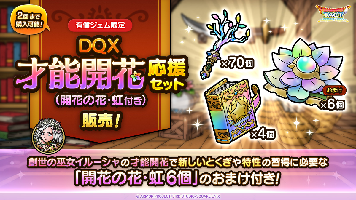 DQX才能開花応援セット（開花の花・虹付き）_中身