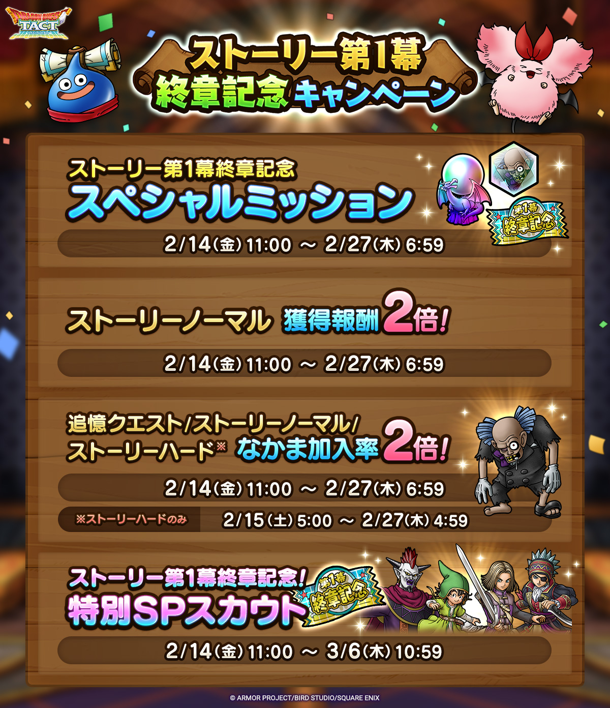 ストーリー第1幕終章記念キャンペーン一覧