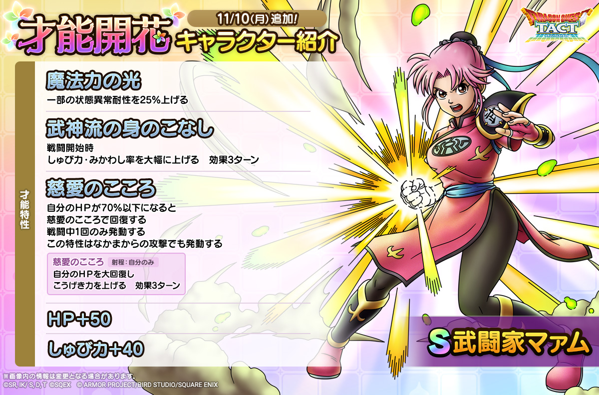 「武闘家マァム」才能開花紹介