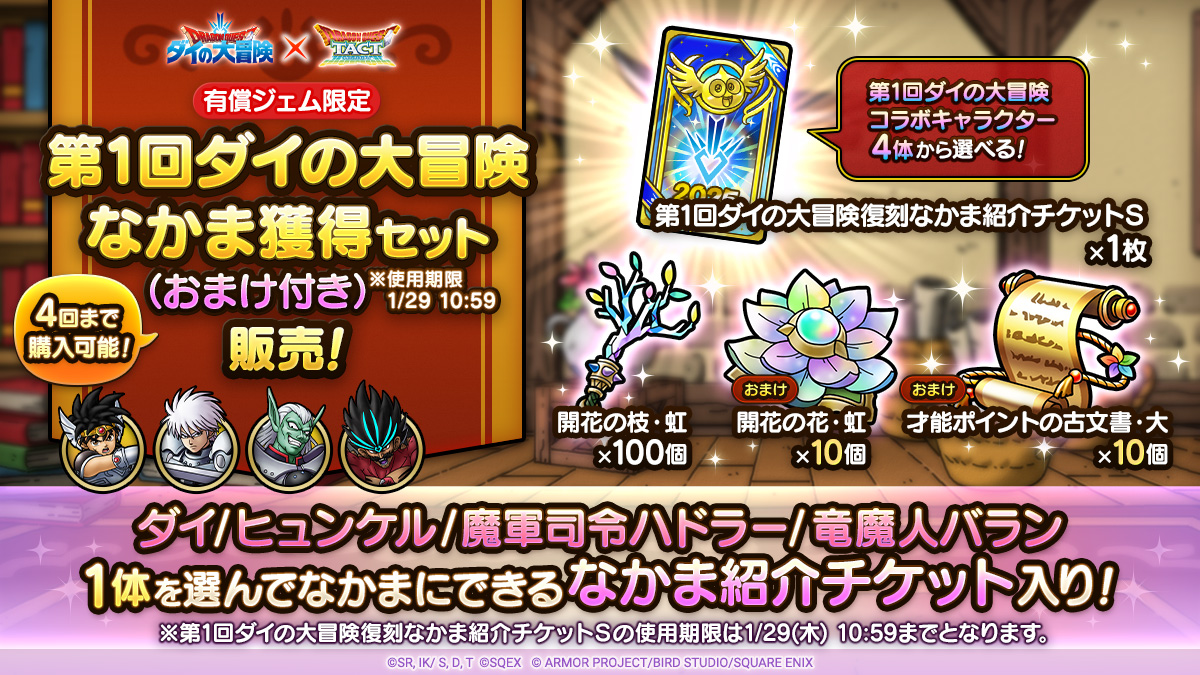 第1回ダイの大冒険なかま獲得セット（おまけ付き）※使用期限1/29 10:59