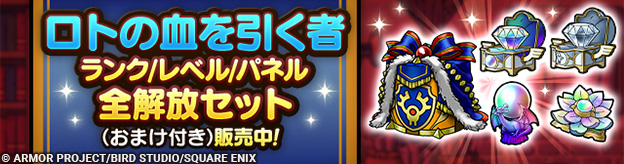 ロトの血を引く者ランク/レベル/パネル全解放セット（おまけ付き）販売中！