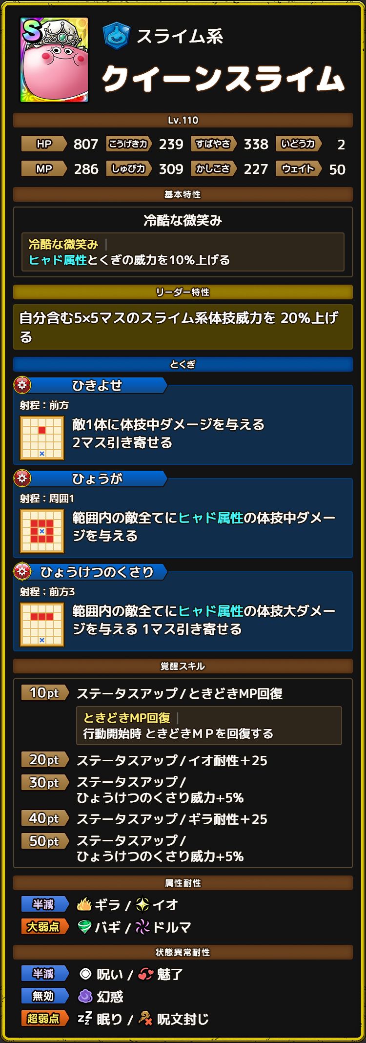 クイーンスライム ステータス