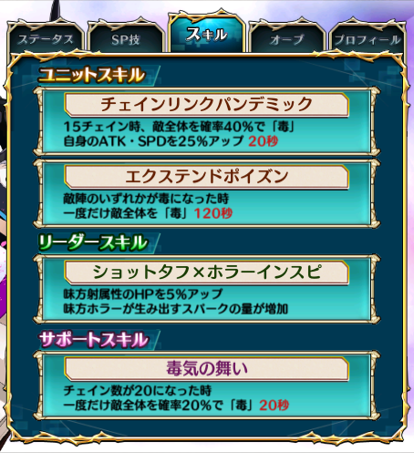 『“クエスター”ヘルシング教授』　SKILL詳細画像